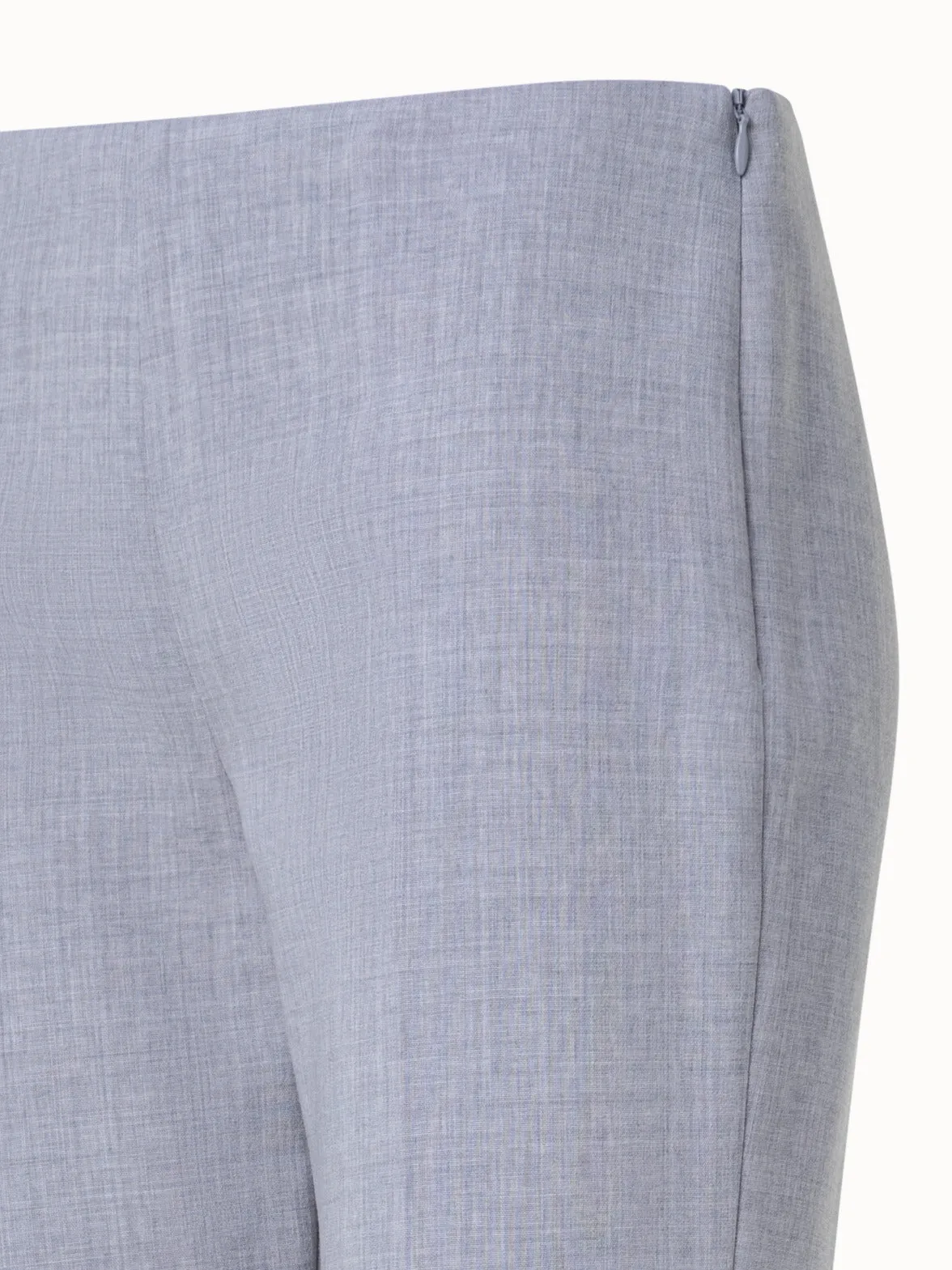 Slim Wool Double-Face Pants