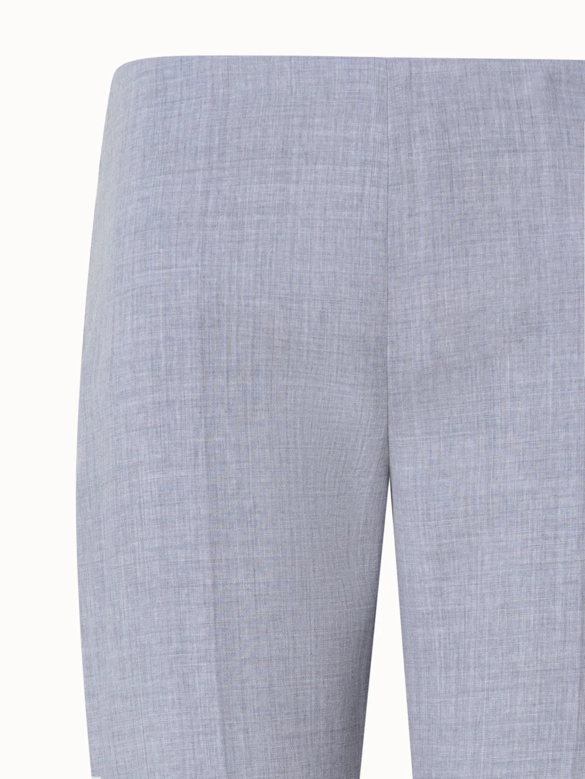 Slim Wool Double-Face Pants