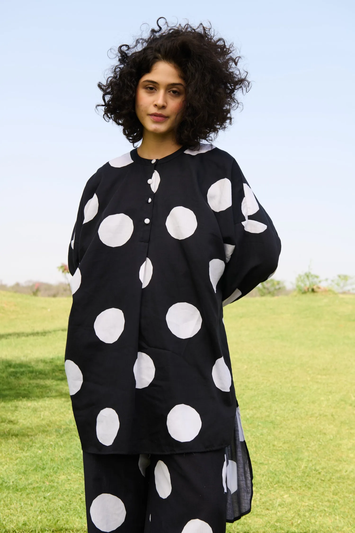 Small White Polka - Bummer Coord Set