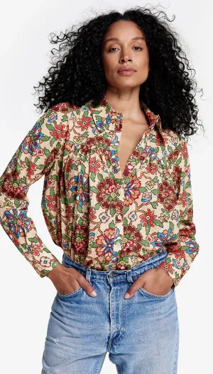SMYTHE CLASSIC SHIRRED BLOUSE