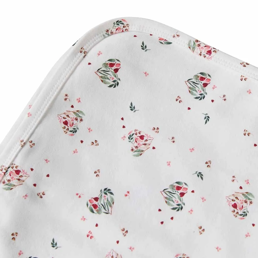 Snuggle Hunny Jersey Wrap   Topknot - Hearts