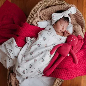 Snuggle Hunny Jersey Wrap   Topknot - Hearts