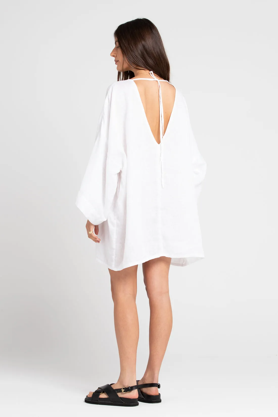 Sofia Linen Tunic White