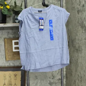 Splendid Women's Linen Blend Tunic Top 177097 Blue L
