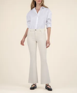 Stella High Rise Ecru Flare Raw Hem Jean