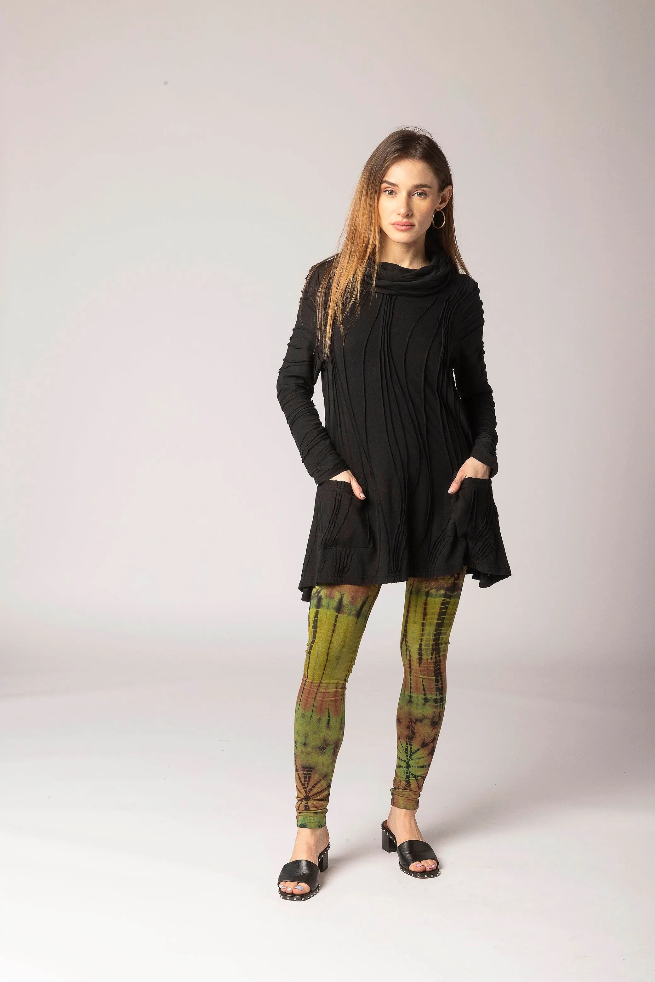 Stitched Cowl Neck Tunic