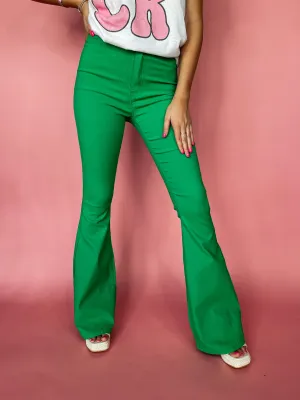 Stretch Bell Bottoms “Kelly Green”