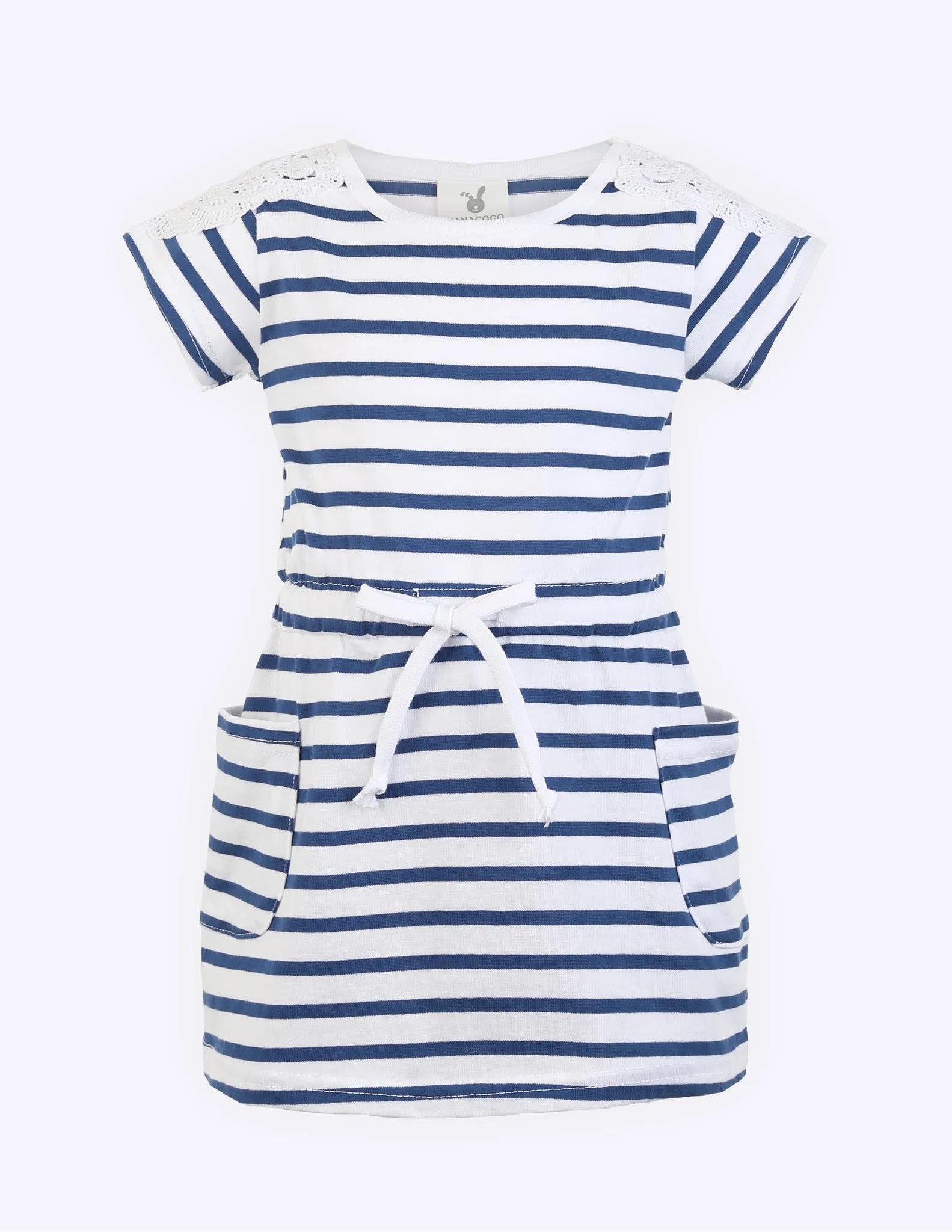 Striped Lace Tunic Dress