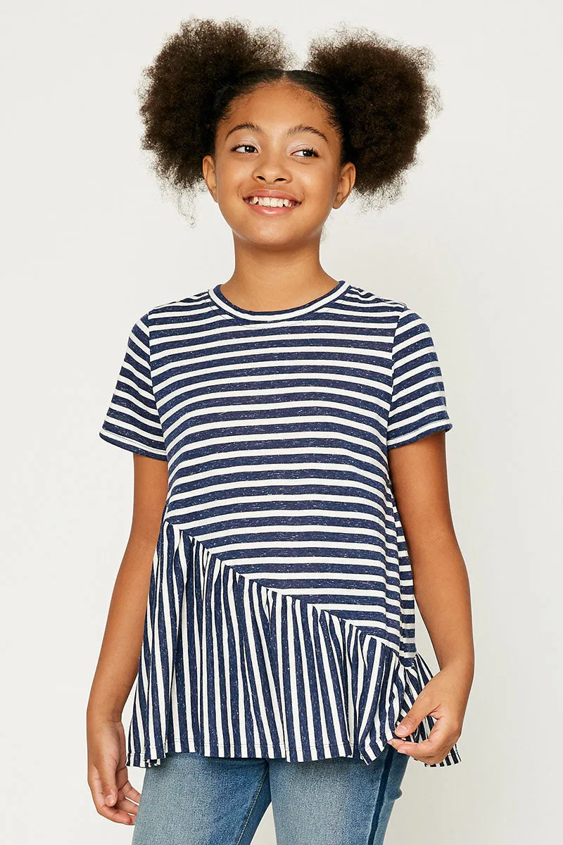 Striped Ruffle Tunic