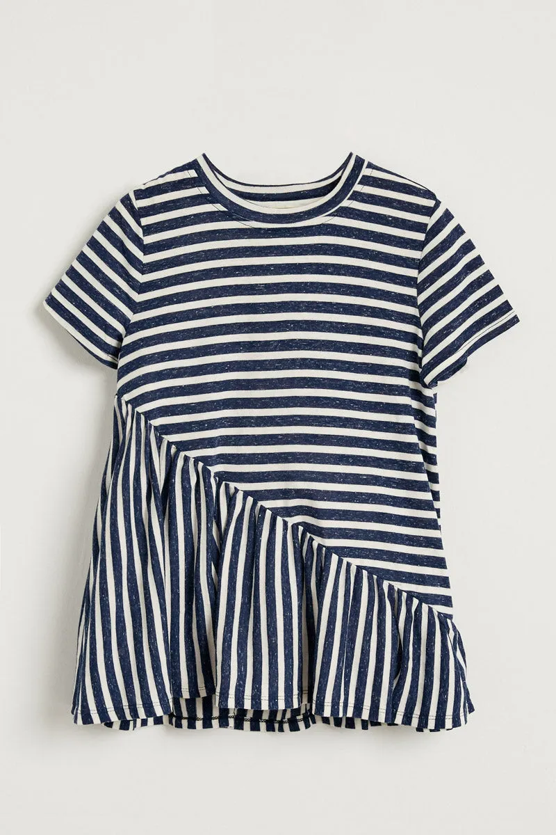 Striped Ruffle Tunic