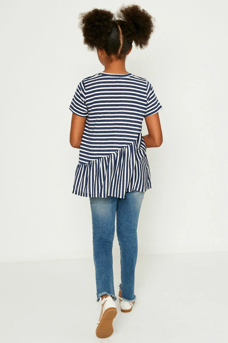 Striped Ruffle Tunic