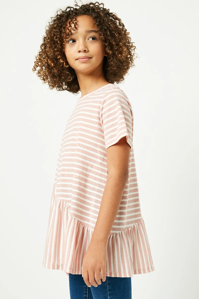 Striped Ruffle Tunic