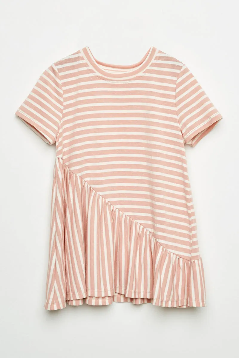 Striped Ruffle Tunic