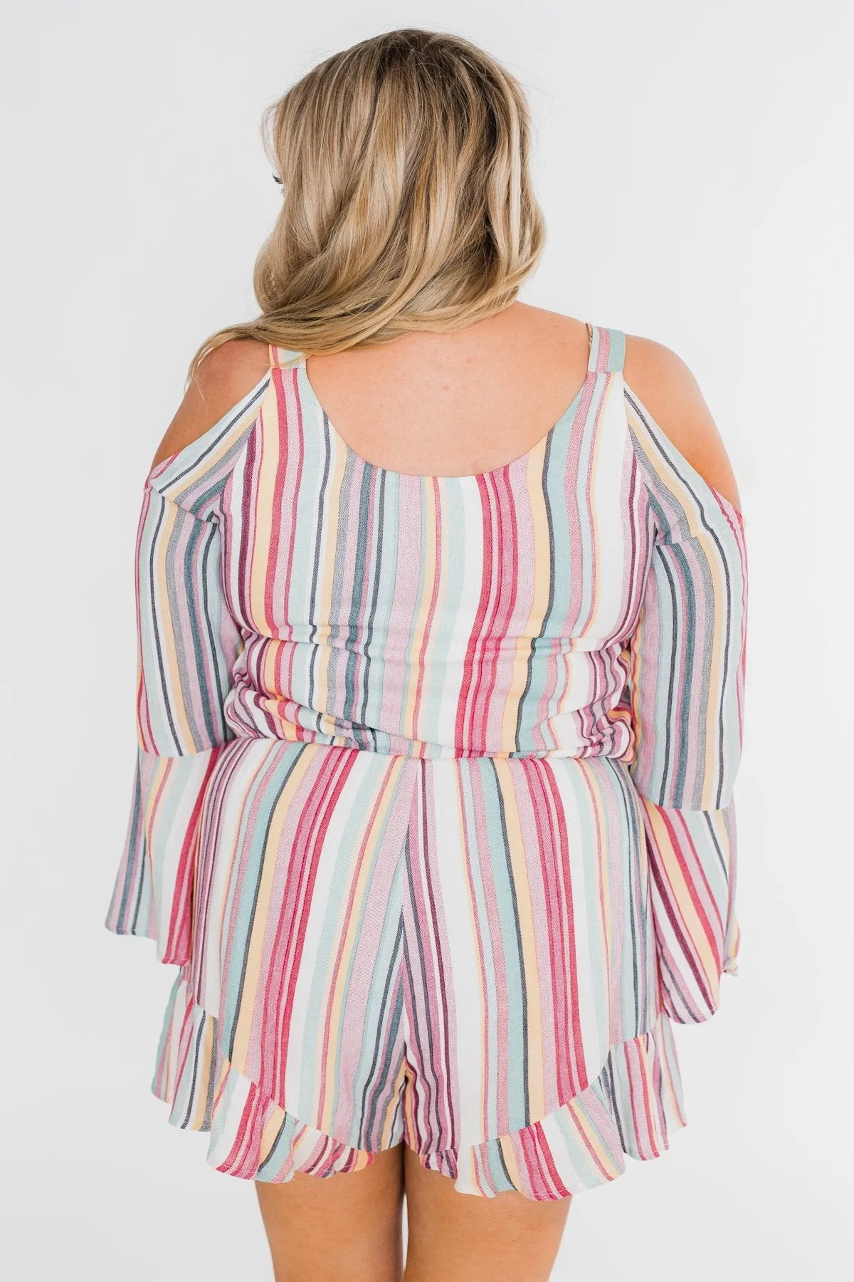Summer Lovin' Striped Romper- Multi-Colored