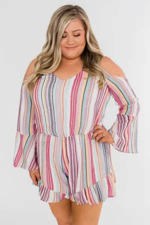 Summer Lovin' Striped Romper- Multi-Colored