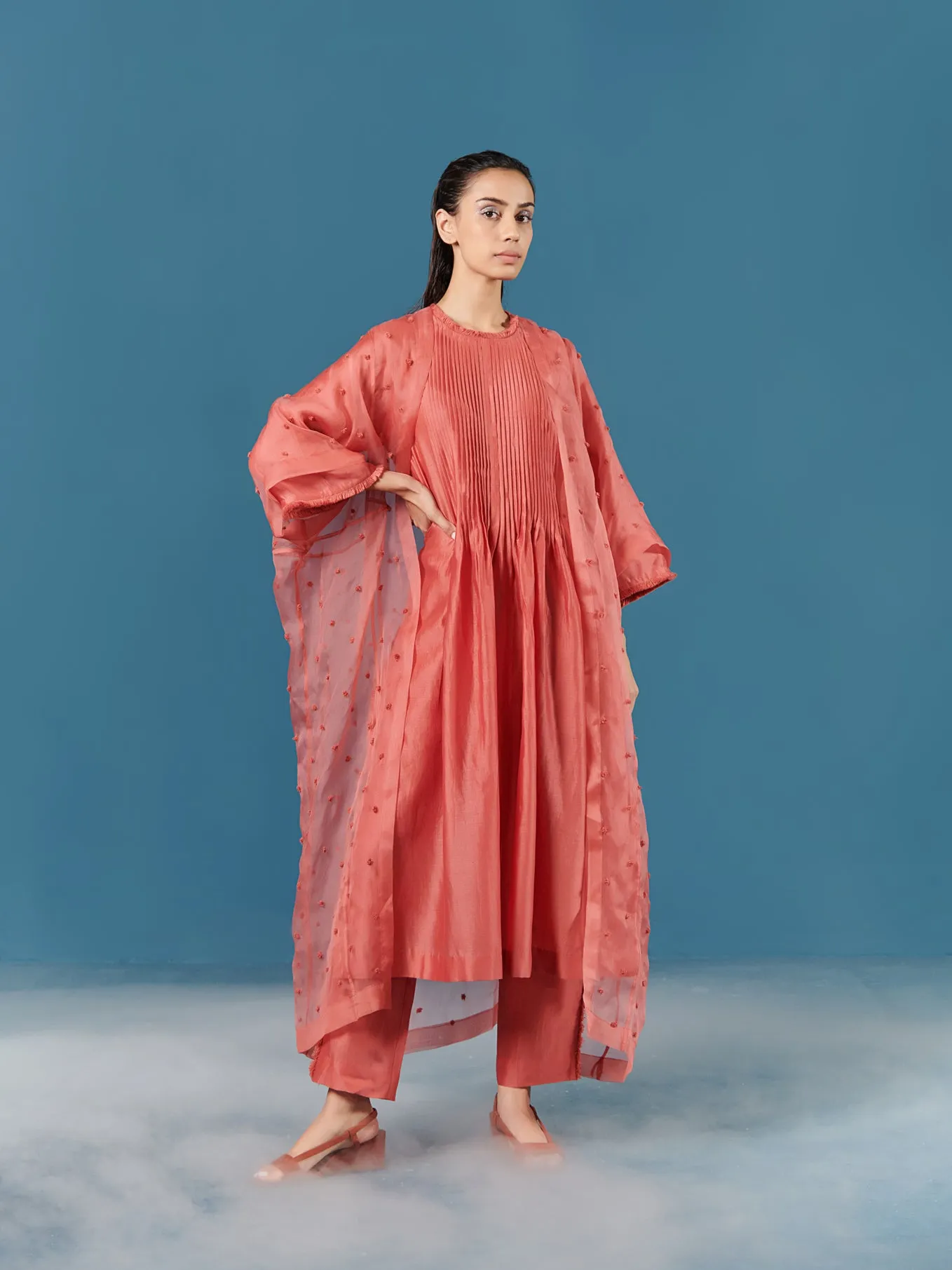summer tunic kurta silk cotton pleat yoke-fashion edit-after dark-26-ilk