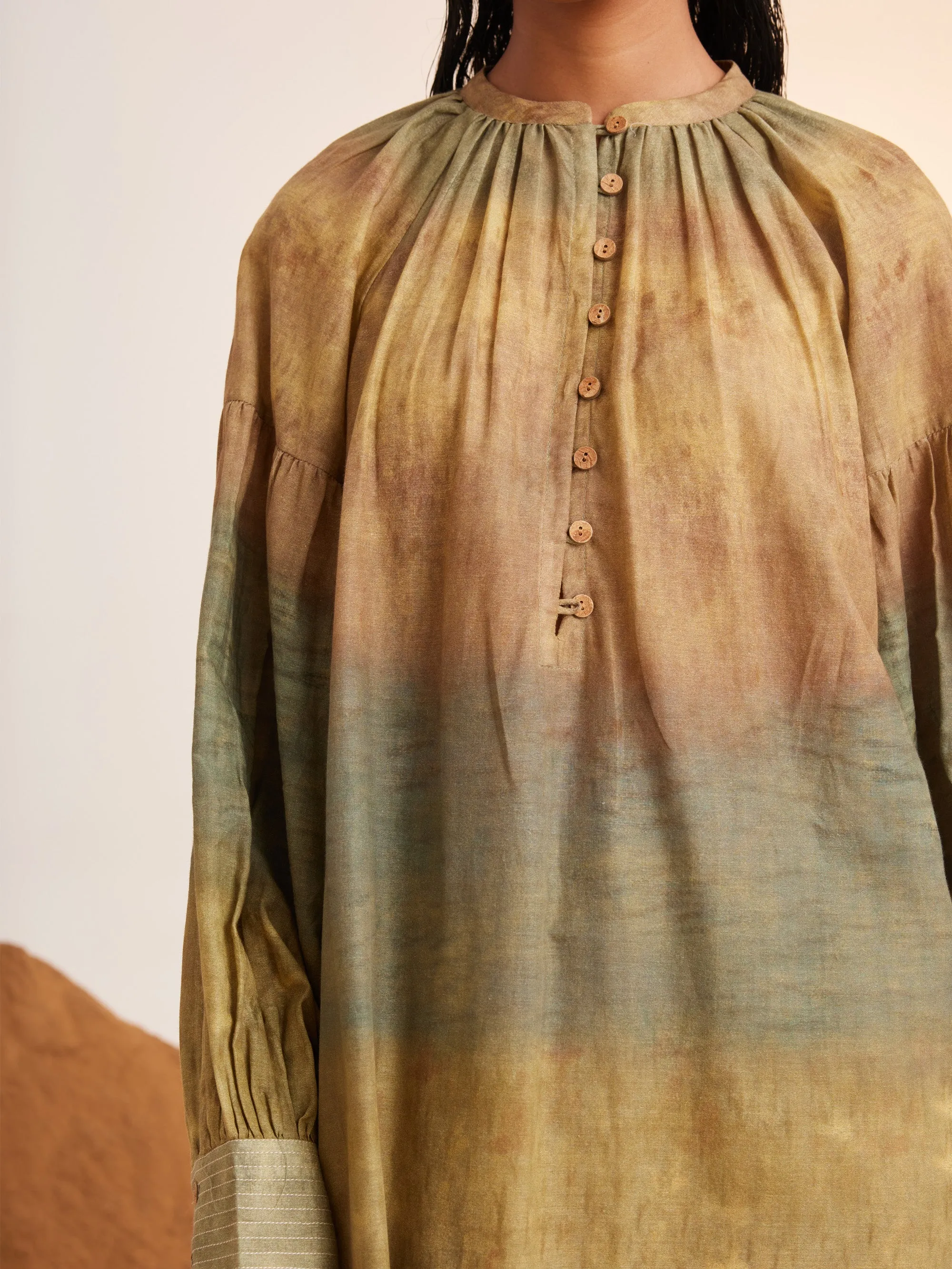 Summer Tunic Top Long Essential-Impression-Cotton Voile Ss25-Elt-Imp-Cord