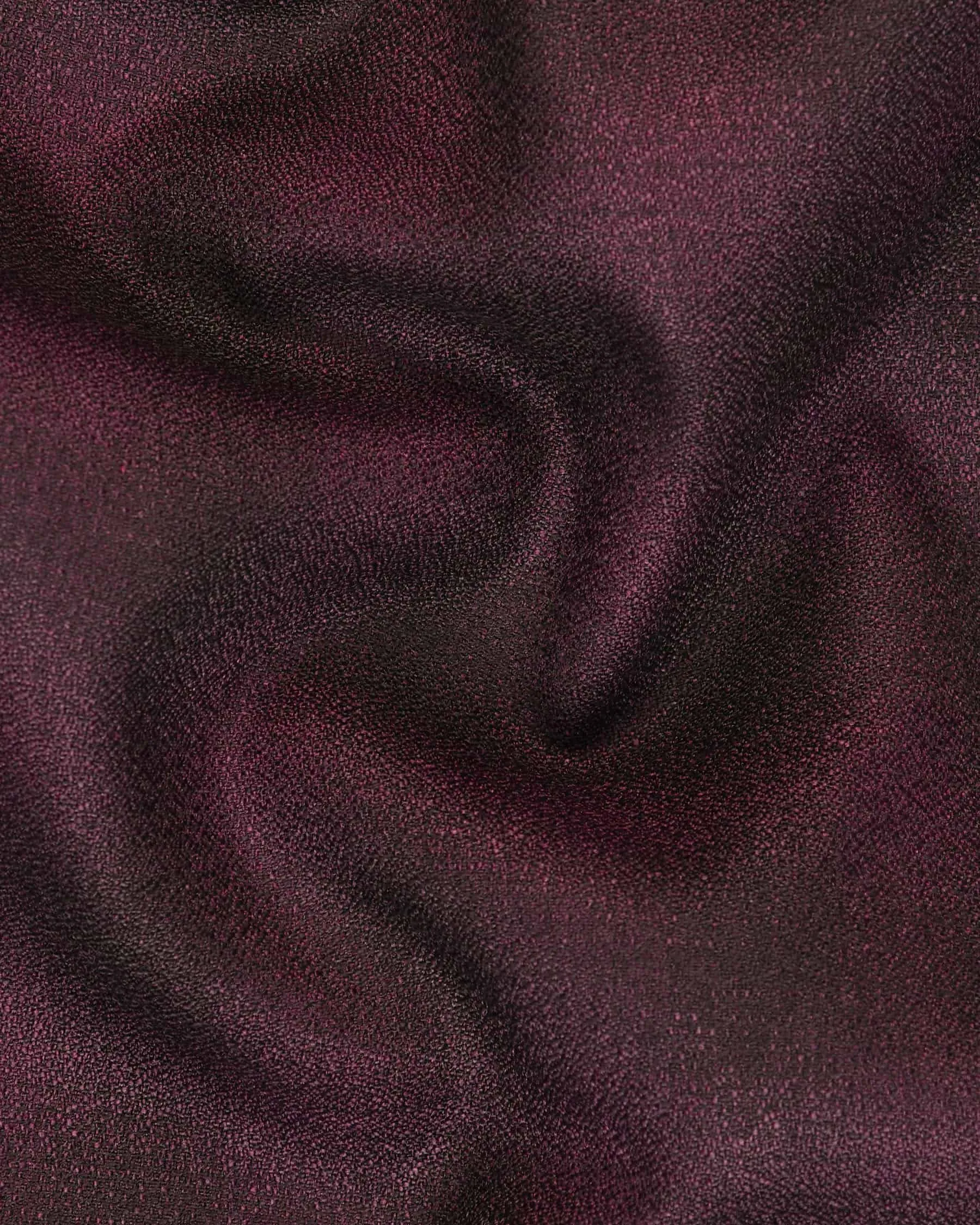 Tawny Port Maroon Plaid Bandhgala/Mandarin Blazer