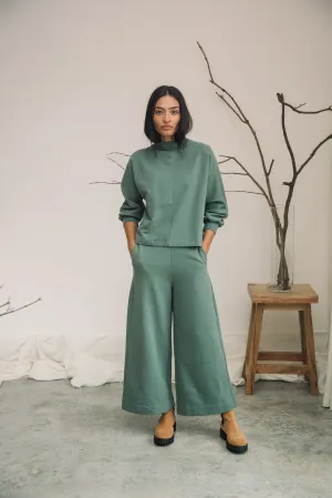 Taya Organic Cotton Felpe Jogger in Eucalyptus