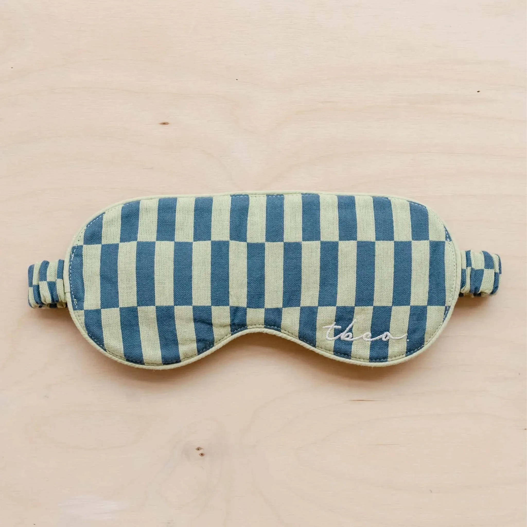 TBCo Green Checkerboard Cotton Eye Mask
