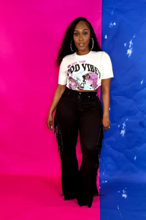 TEXAS FRINGE BELL BOTTOMS