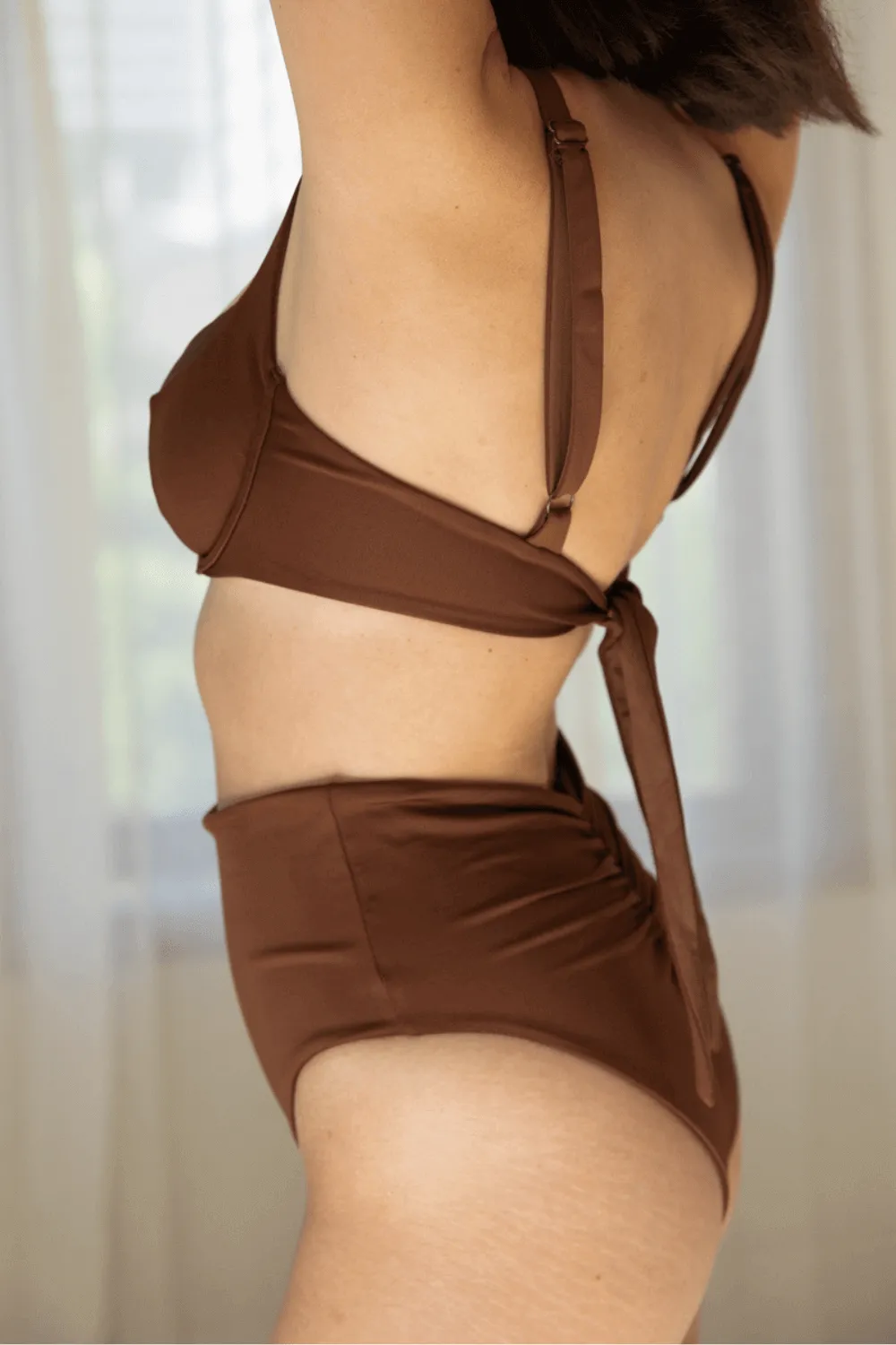 The High-Waisted Scrunch Bottoms - Espresso