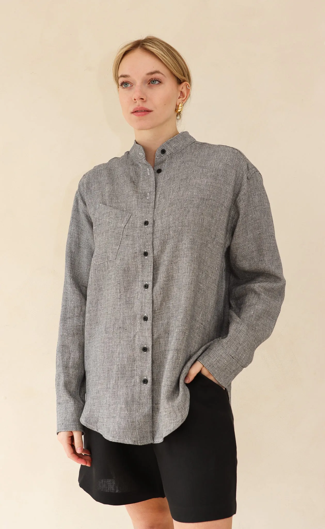 The Painter - Wayward Fit Tunic - Melange Linen