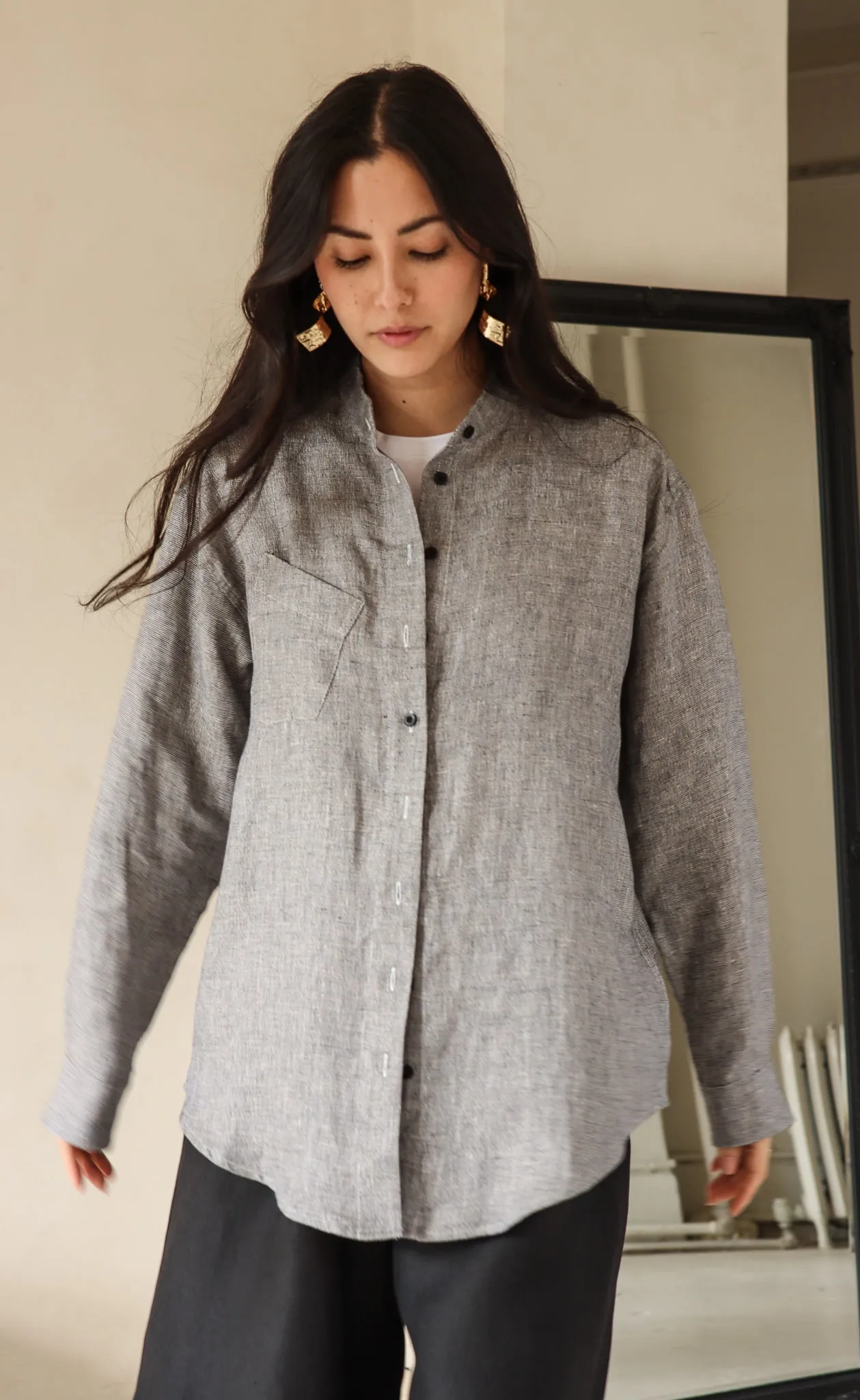 The Painter - Wayward Fit Tunic - Melange Linen