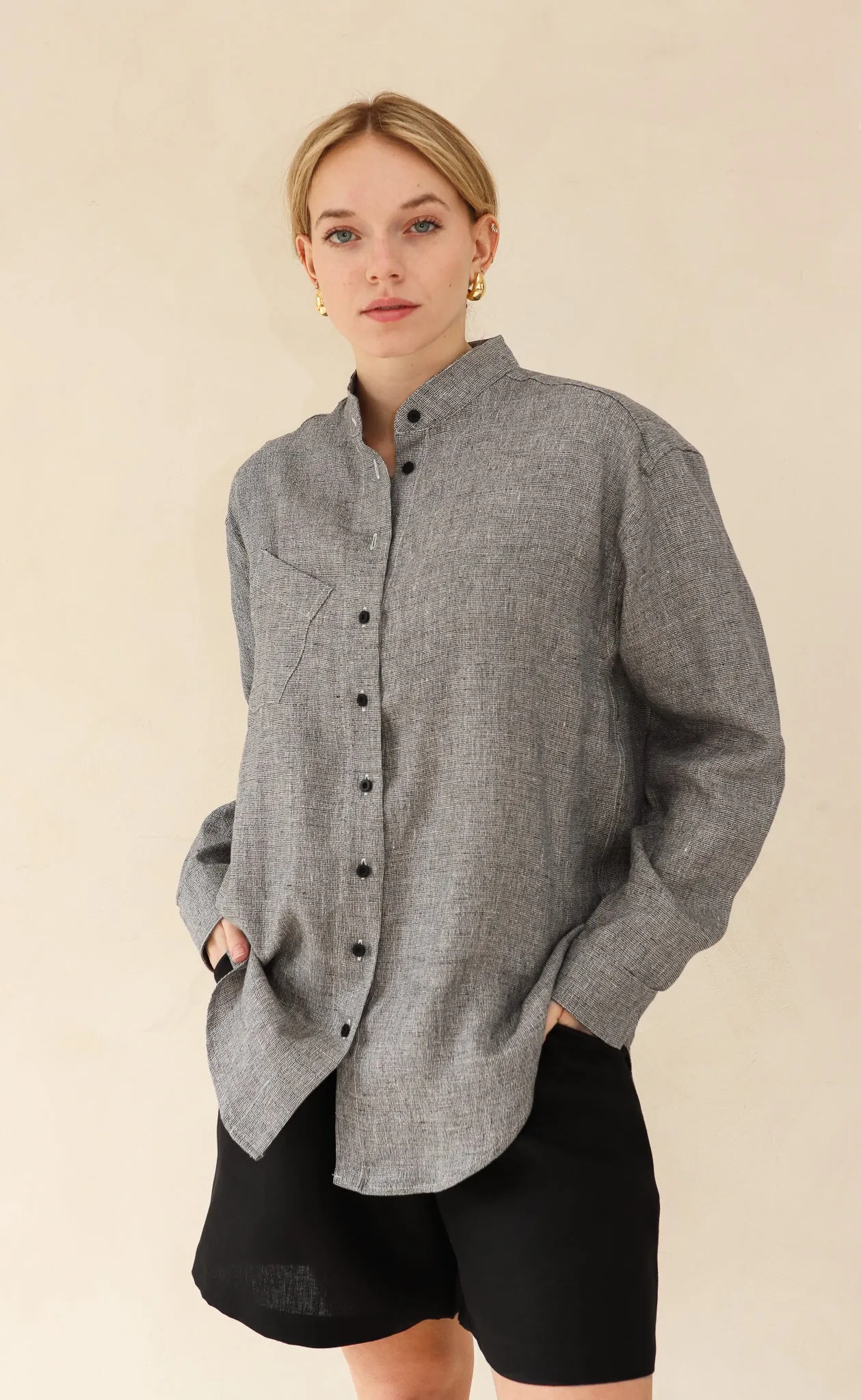 The Painter - Wayward Fit Tunic - Melange Linen