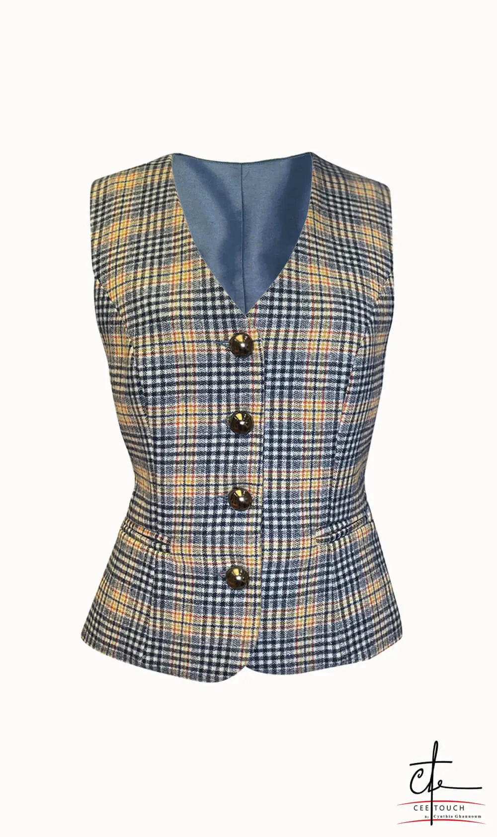 Tile Check Waistcoat