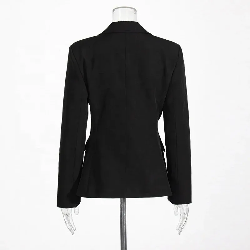 Trend4us Women's Luxe Floral Sequin Embellished Blazer
