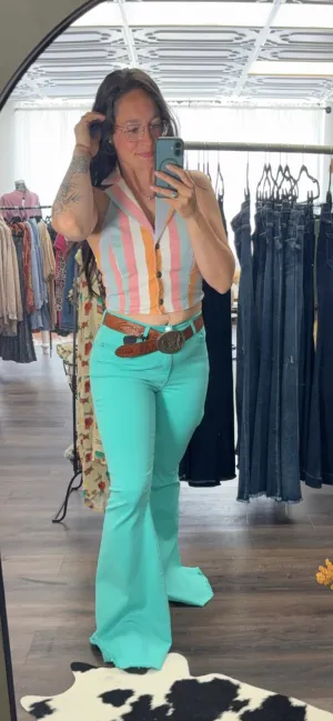 Turquoise Bell Bottoms