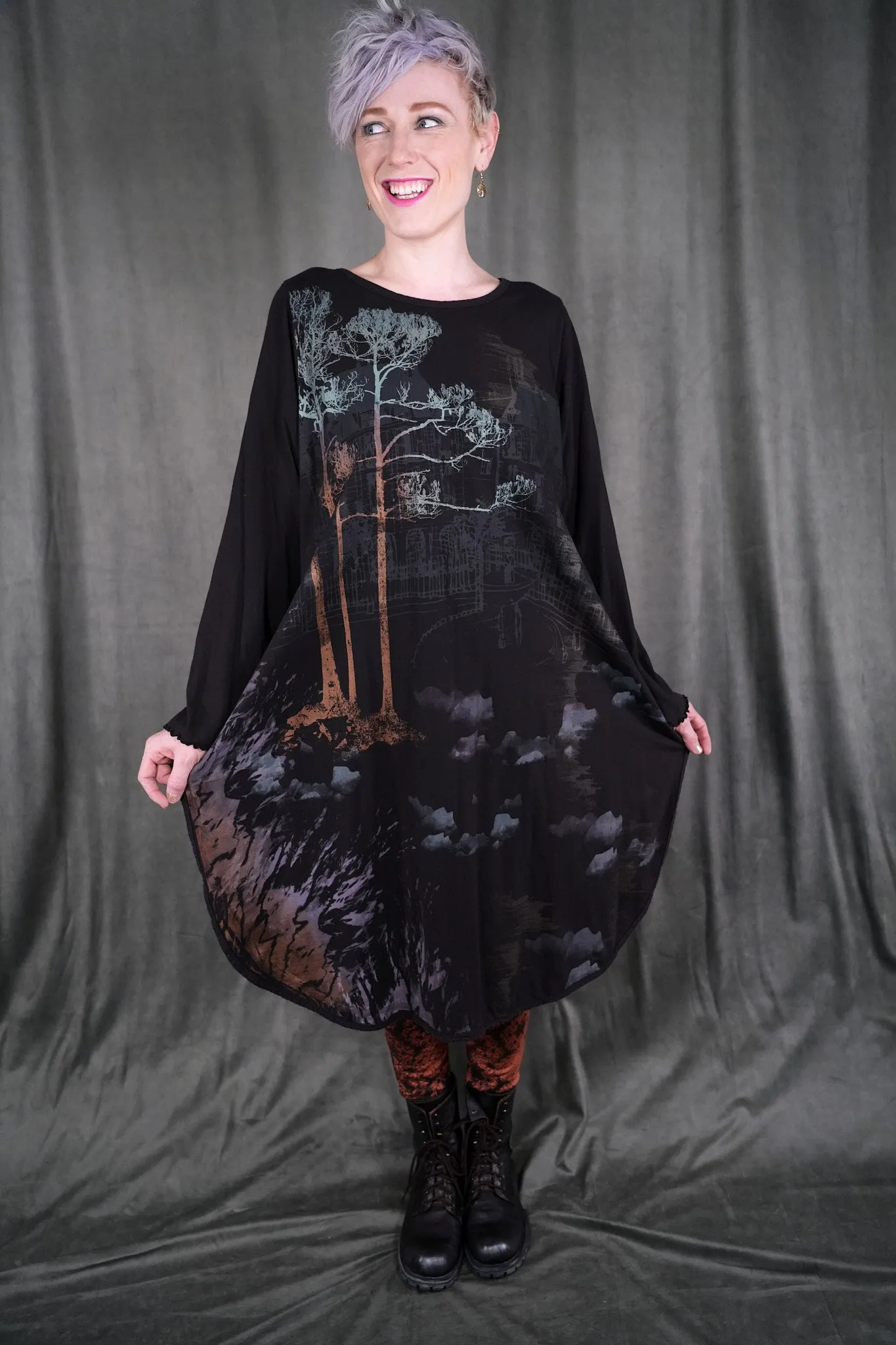 V1736 Natalia Tunic Noir-P