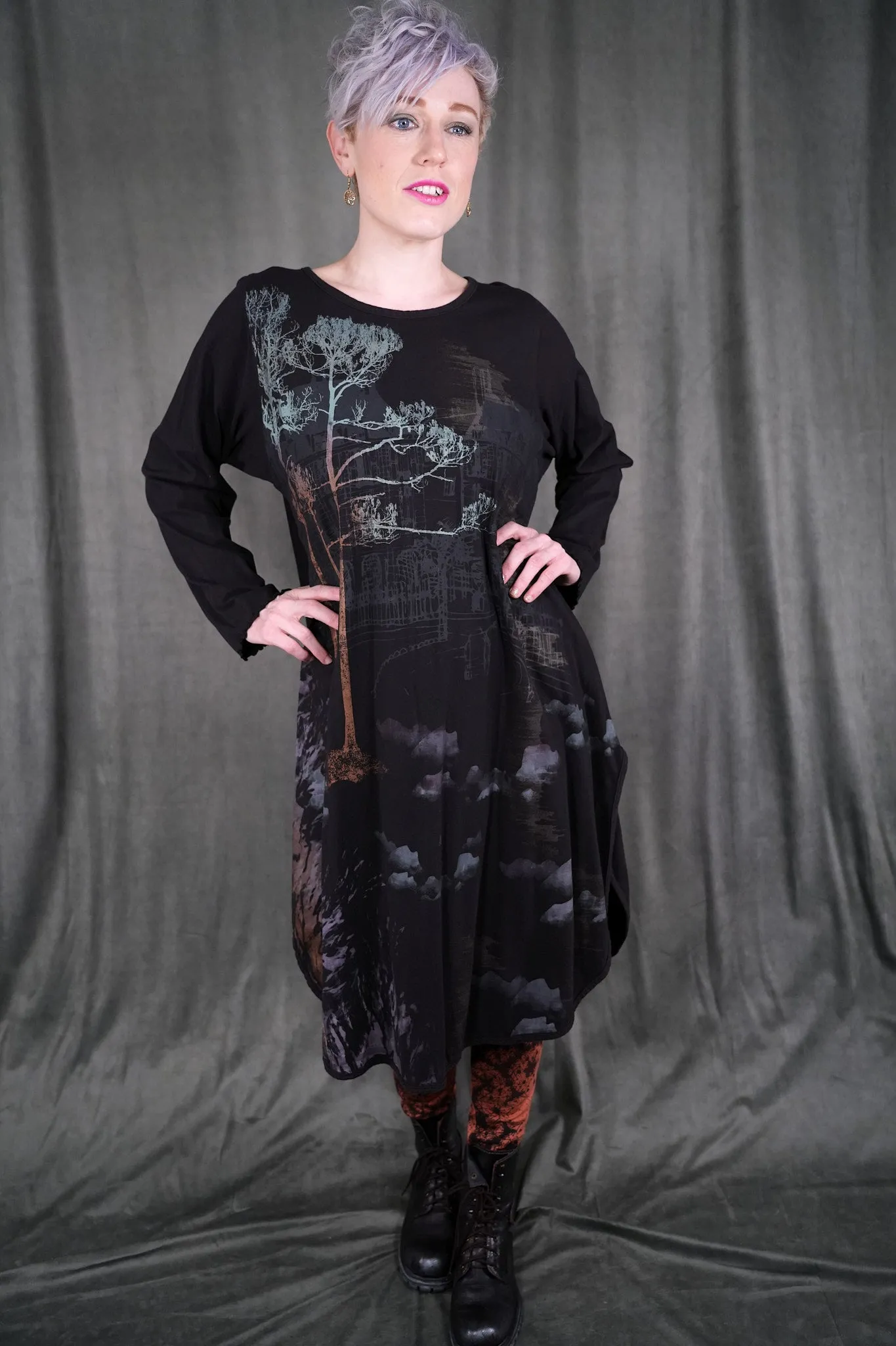 V1736 Natalia Tunic Noir-P