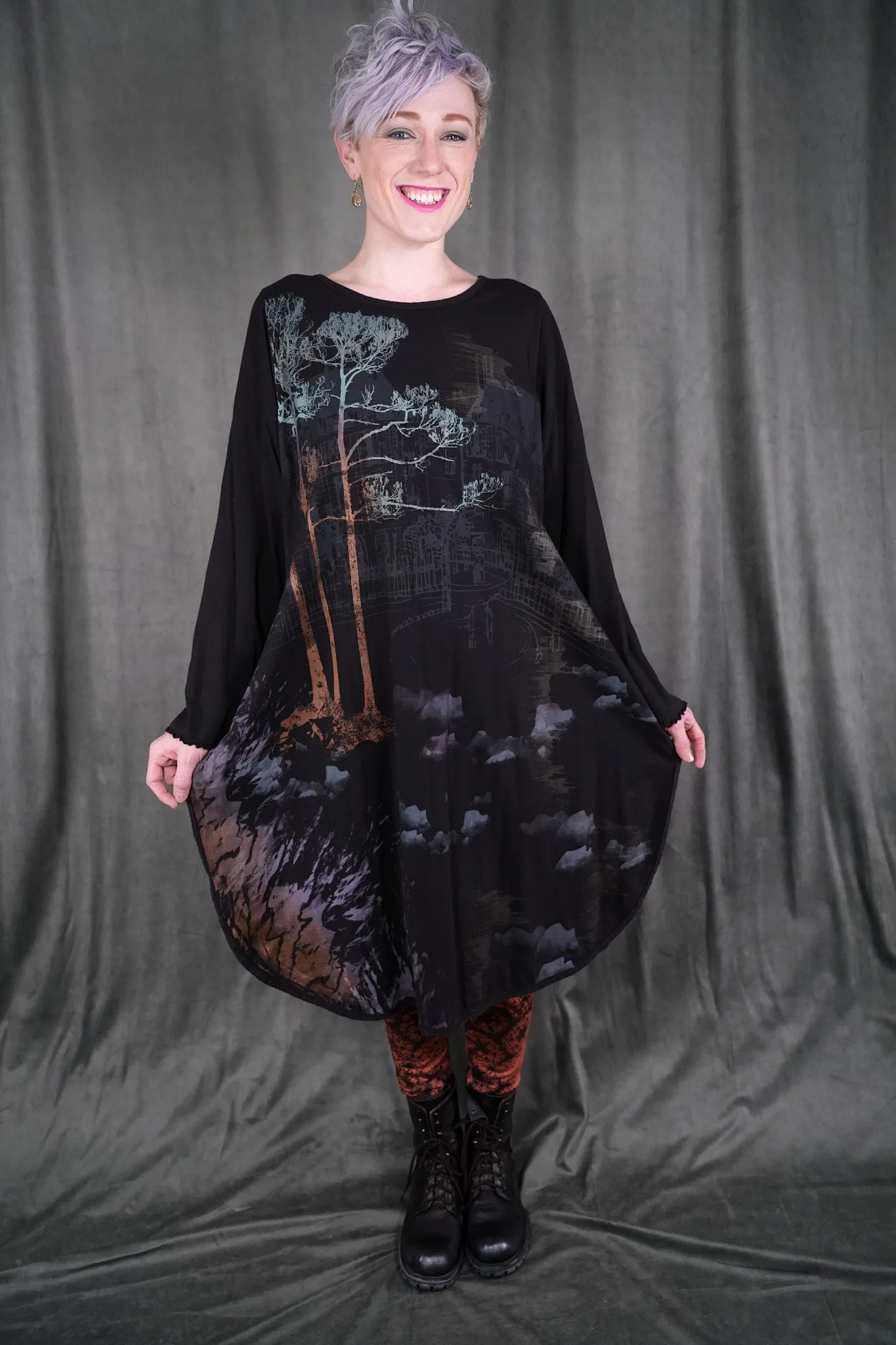 V1736 Natalia Tunic Noir-P