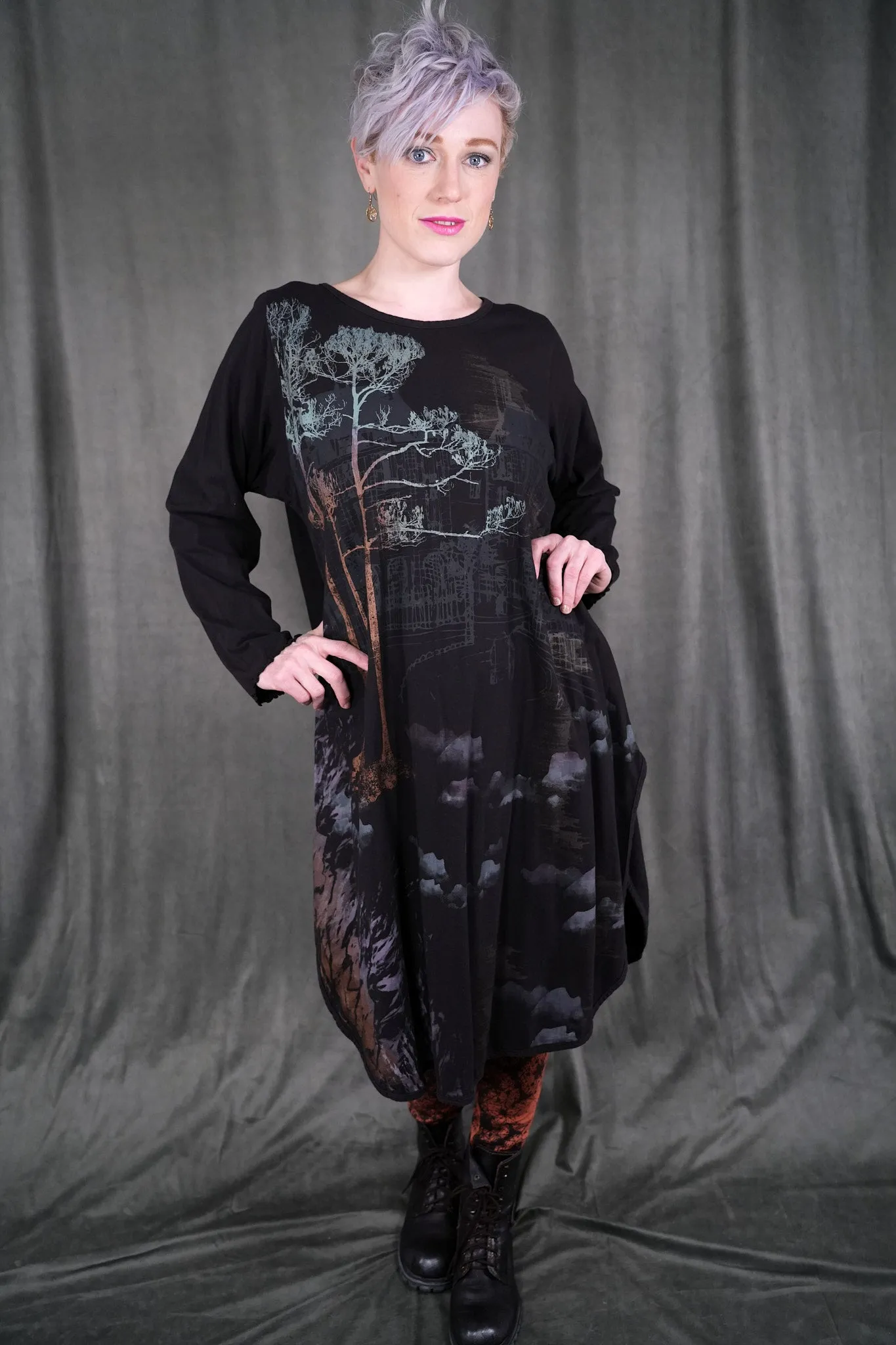 V1736 Natalia Tunic Noir-P