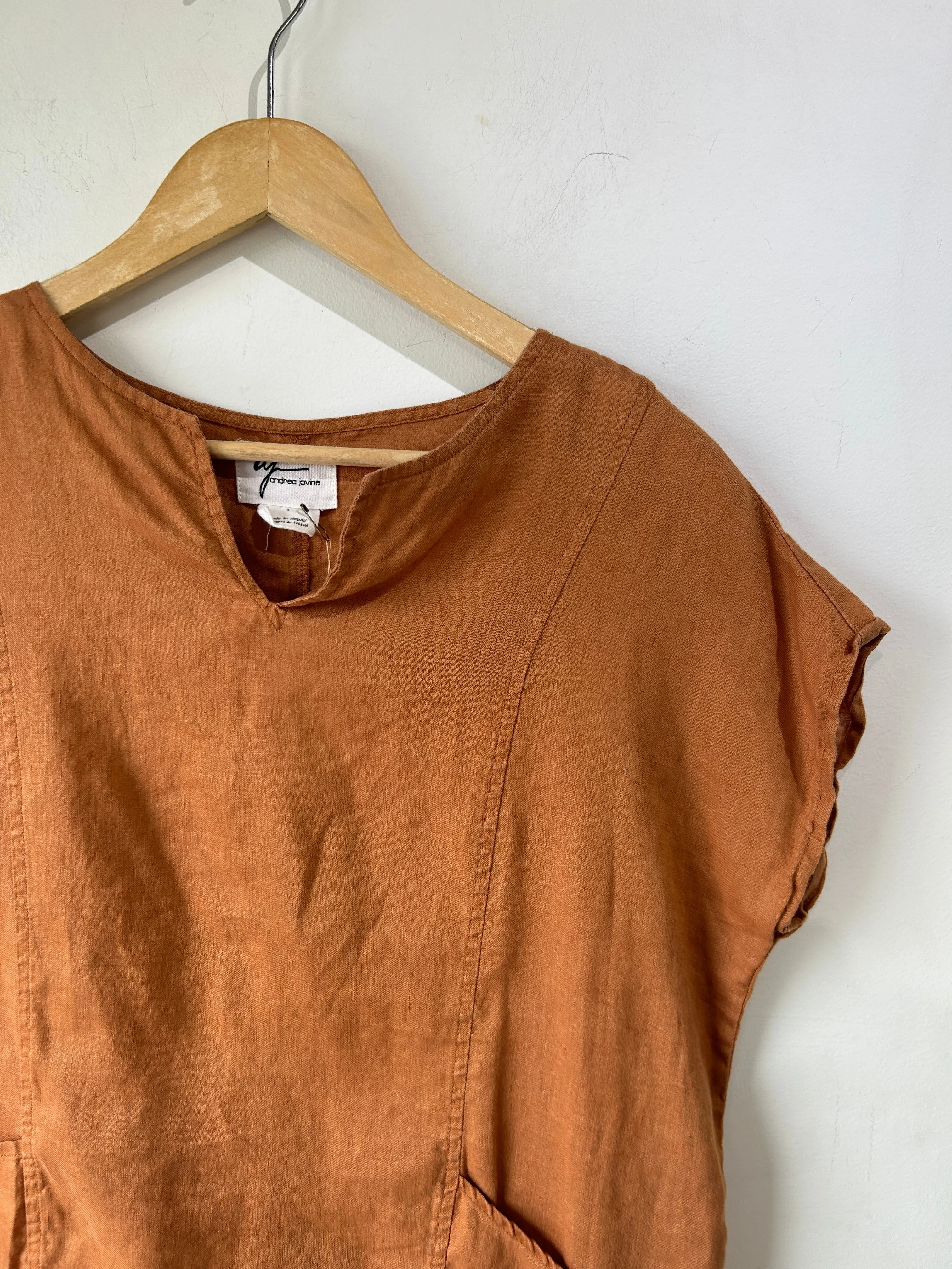 Vintage Andrea Jovine Linen Tank Top