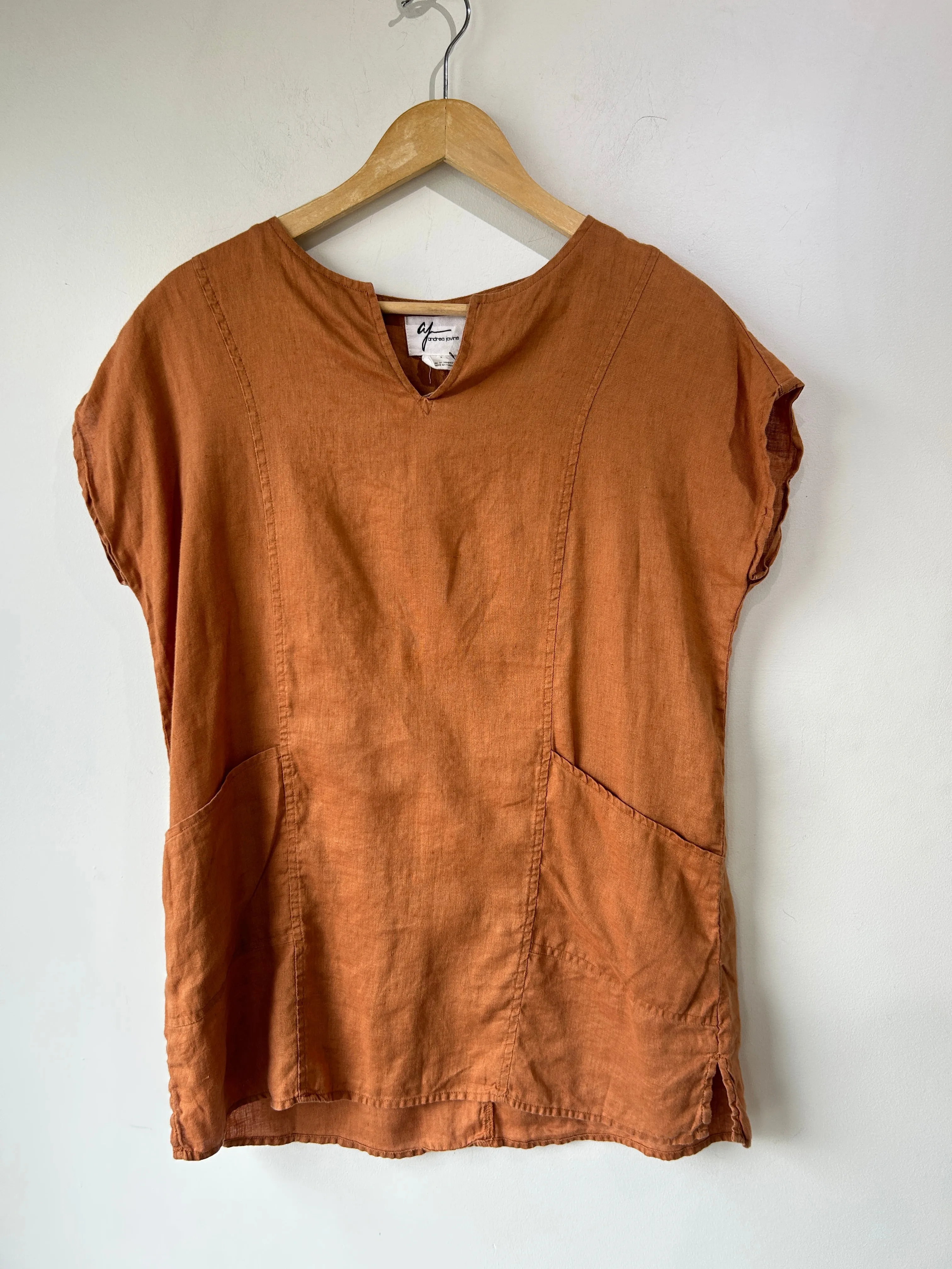 Vintage Andrea Jovine Linen Tank Top