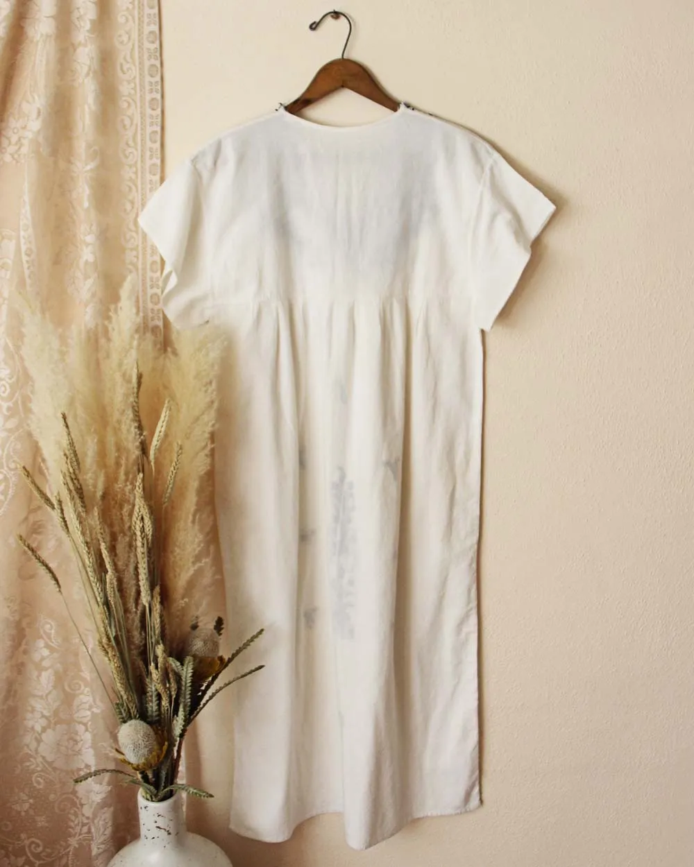 Vintage Cotton Embroidered French Dress