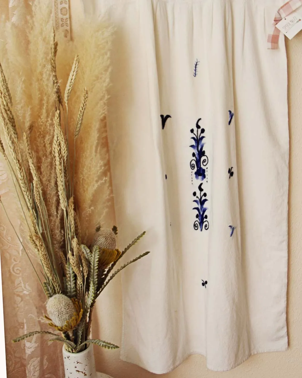 Vintage Cotton Embroidered French Dress