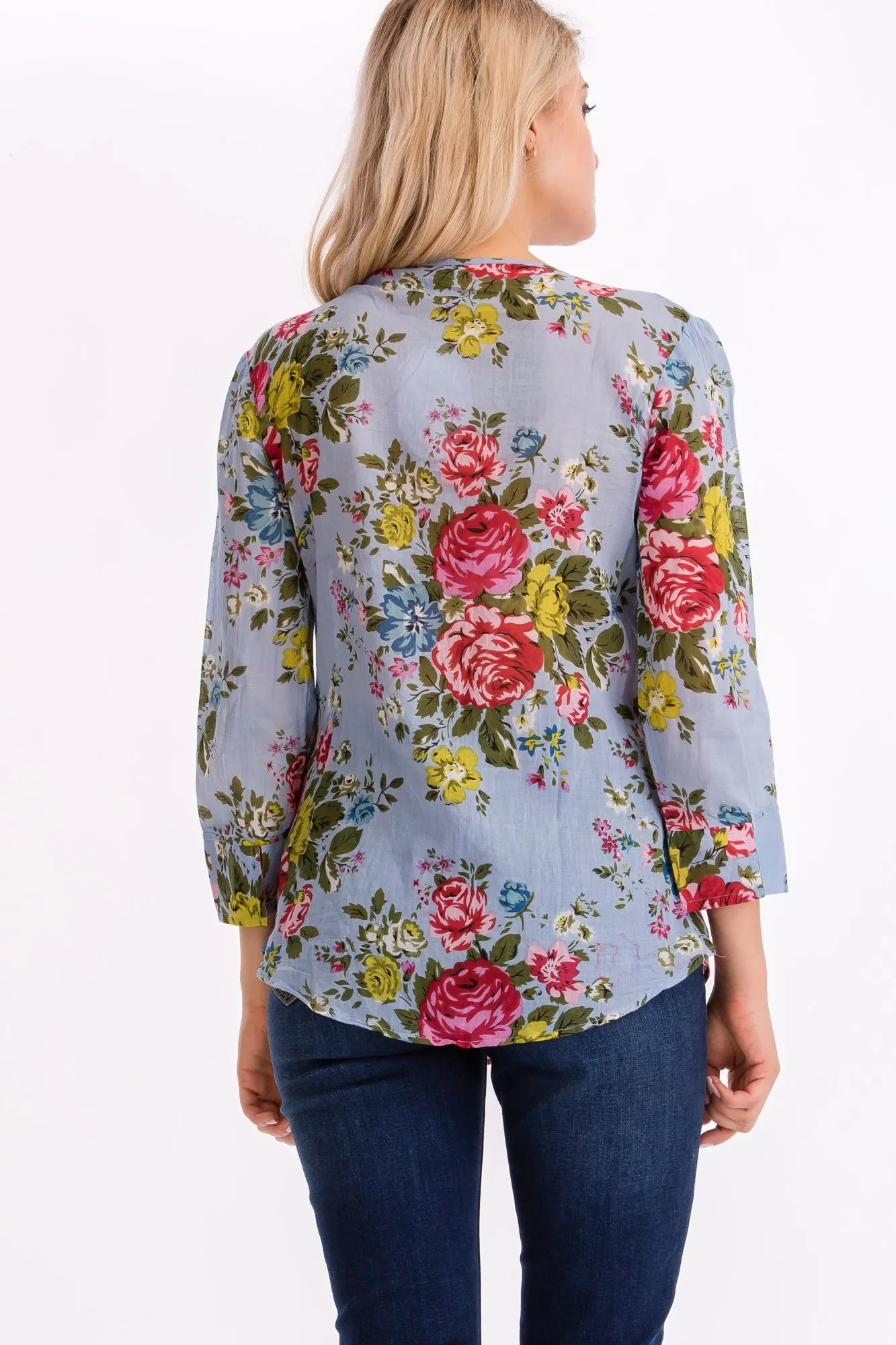 Vintage Floral Tunic with Embroidery