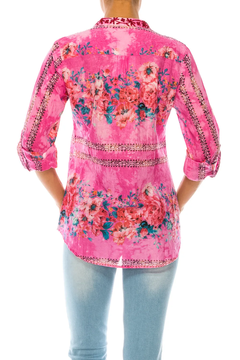 Vintage Tunic with Floral Embroidery