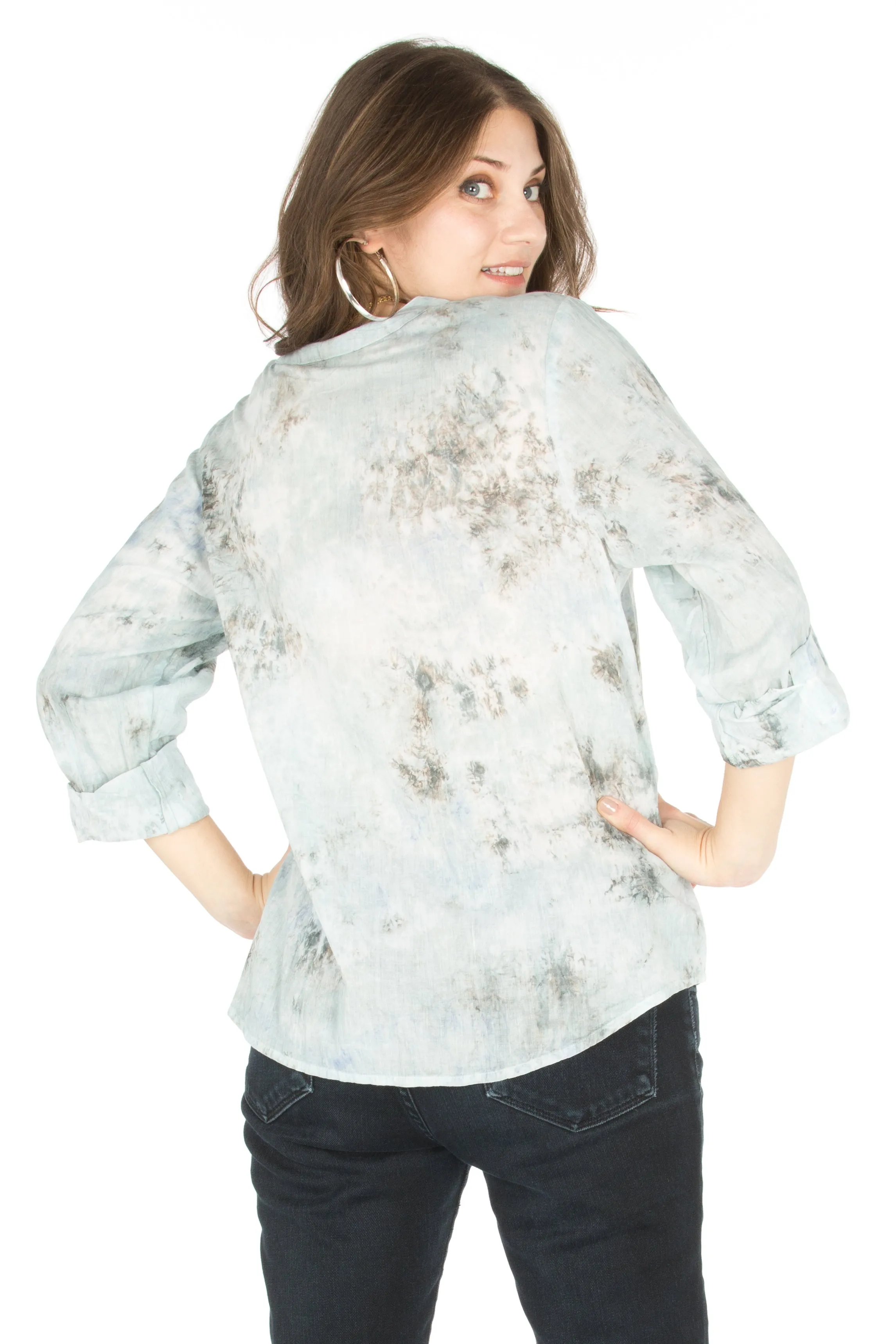 Vintage Tunic with Floral Embroidery