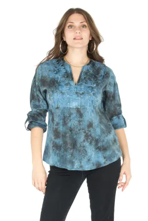 Vintage Tunic with Floral Embroidery
