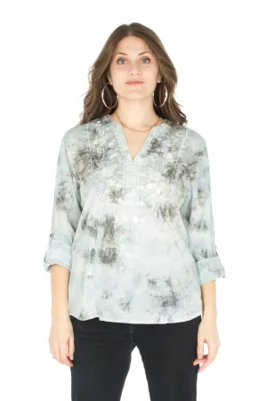 Vintage Tunic with Floral Embroidery