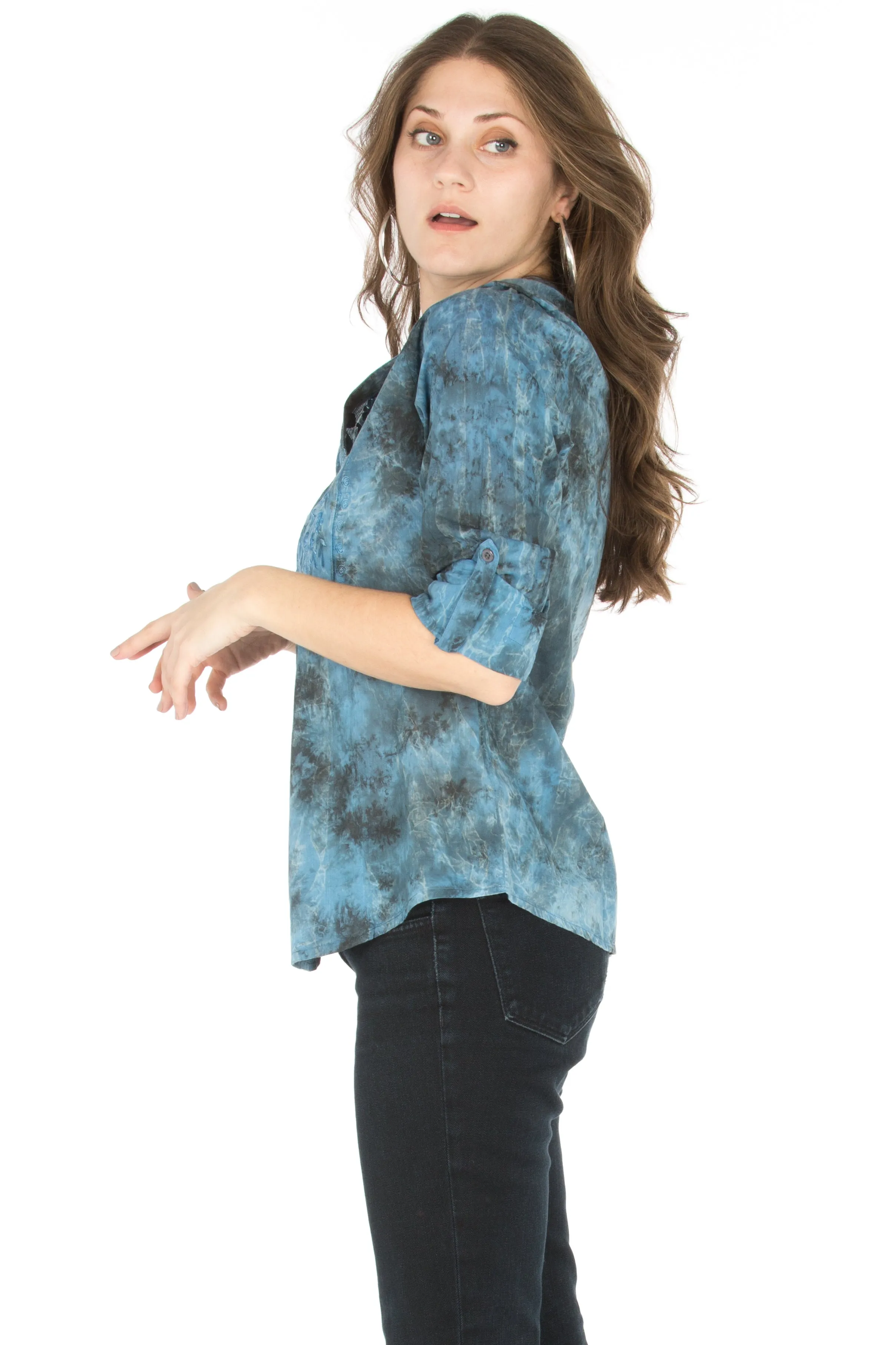 Vintage Tunic with Floral Embroidery