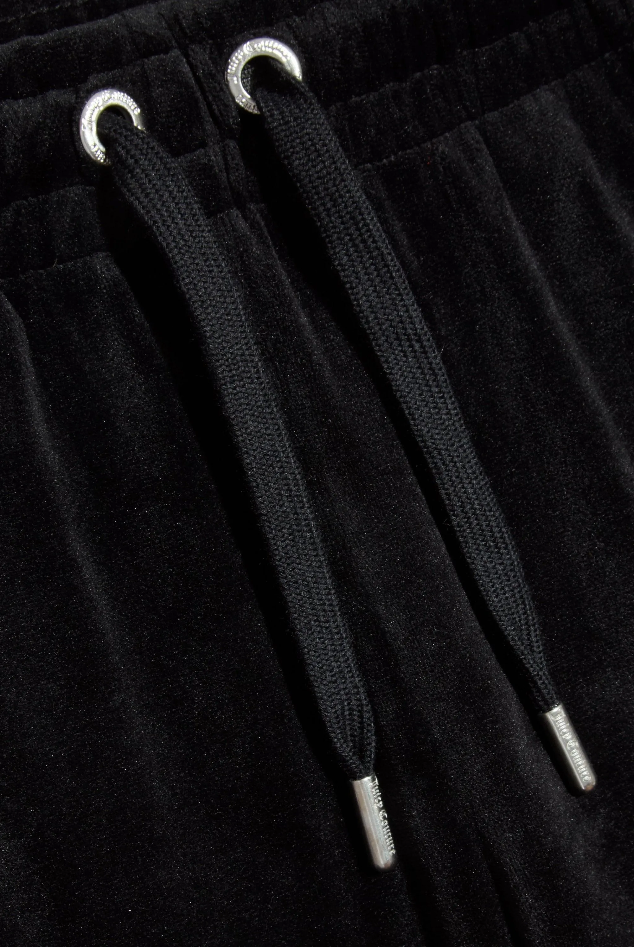 'VIRGO' BLACK VELOUR DIAMANTÉ TRACKSUIT BOTTOM