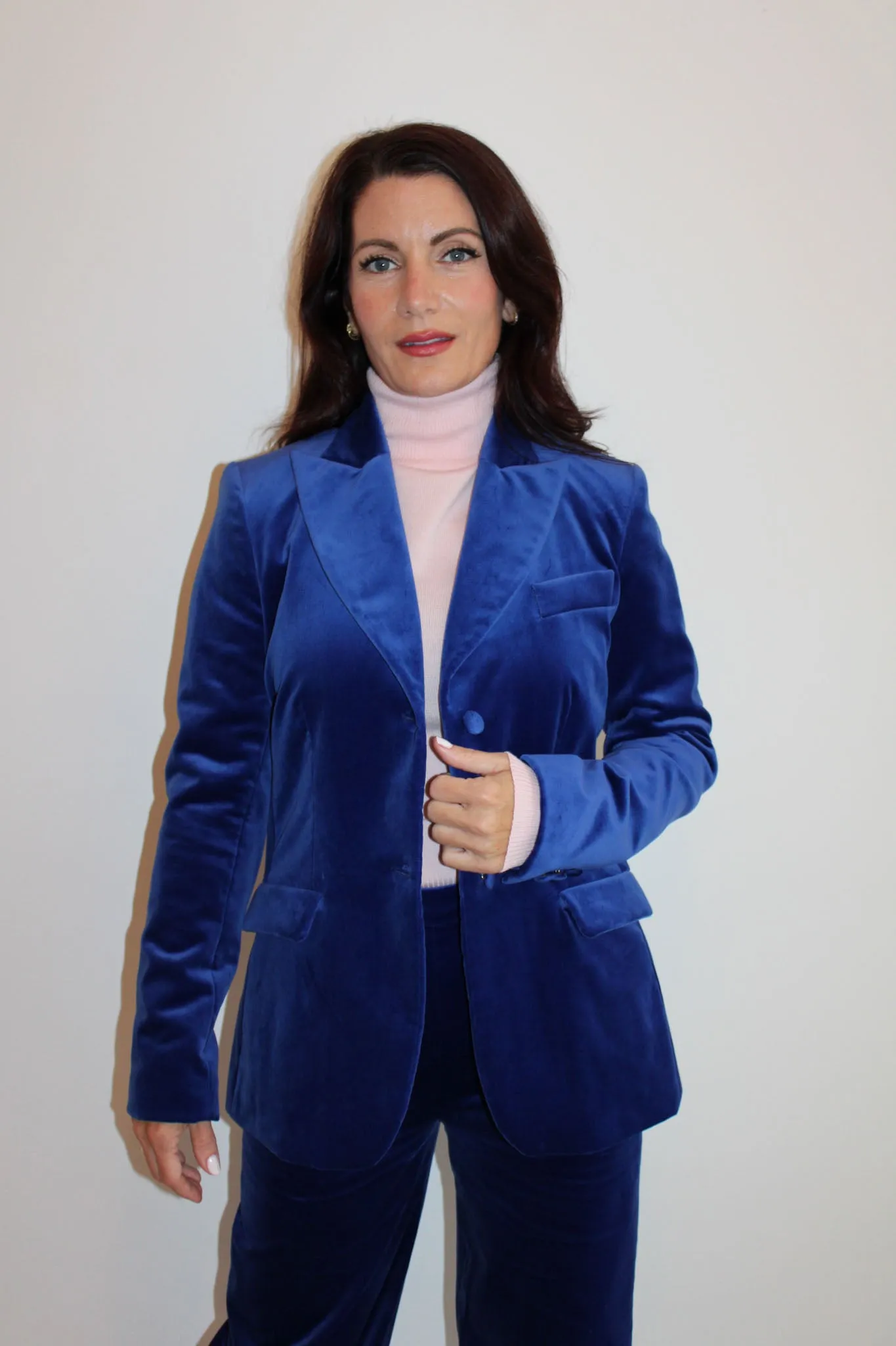 Vivetta - Stretch Velvet Jacket: Blue