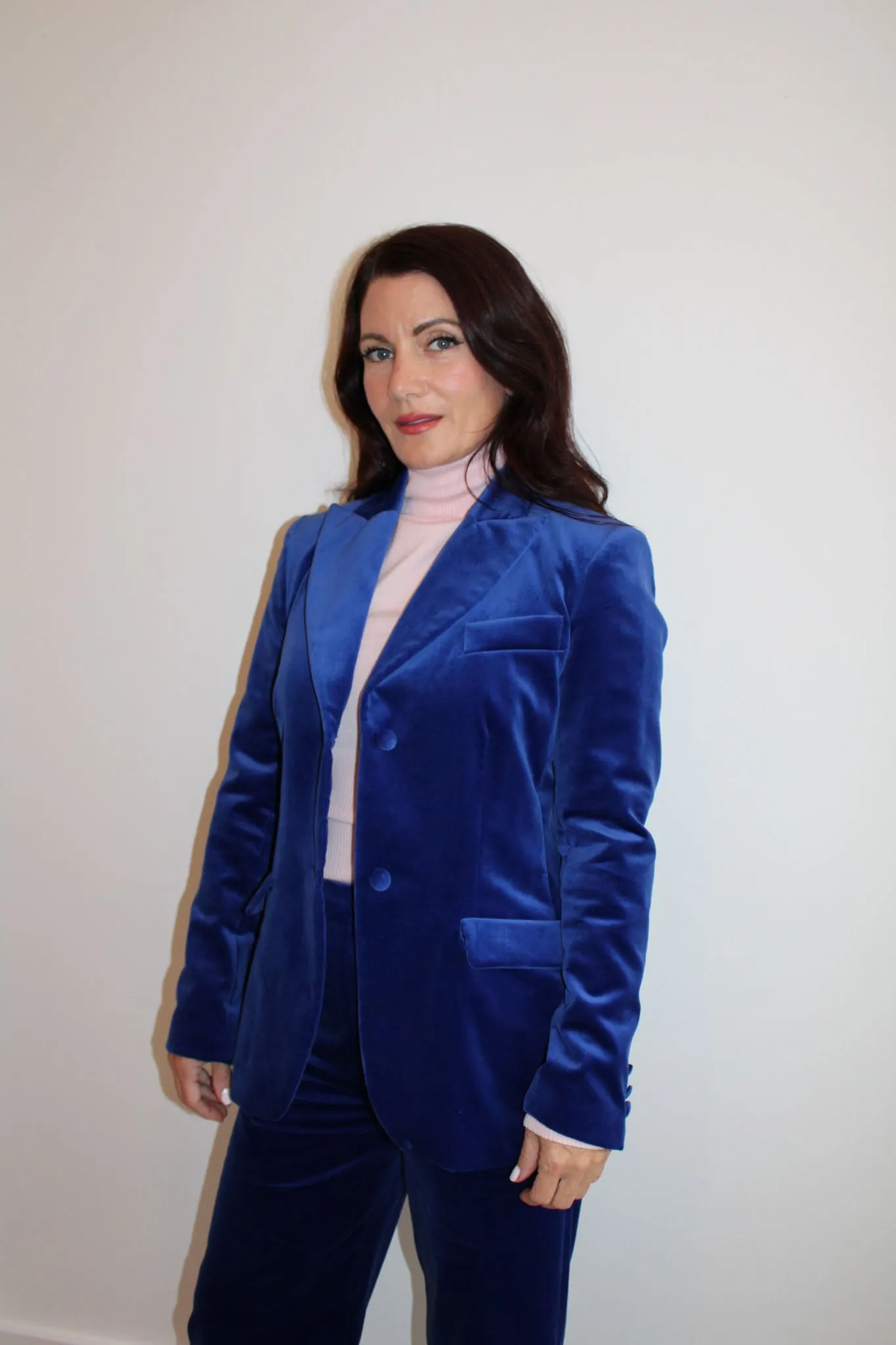 Vivetta - Stretch Velvet Jacket: Blue