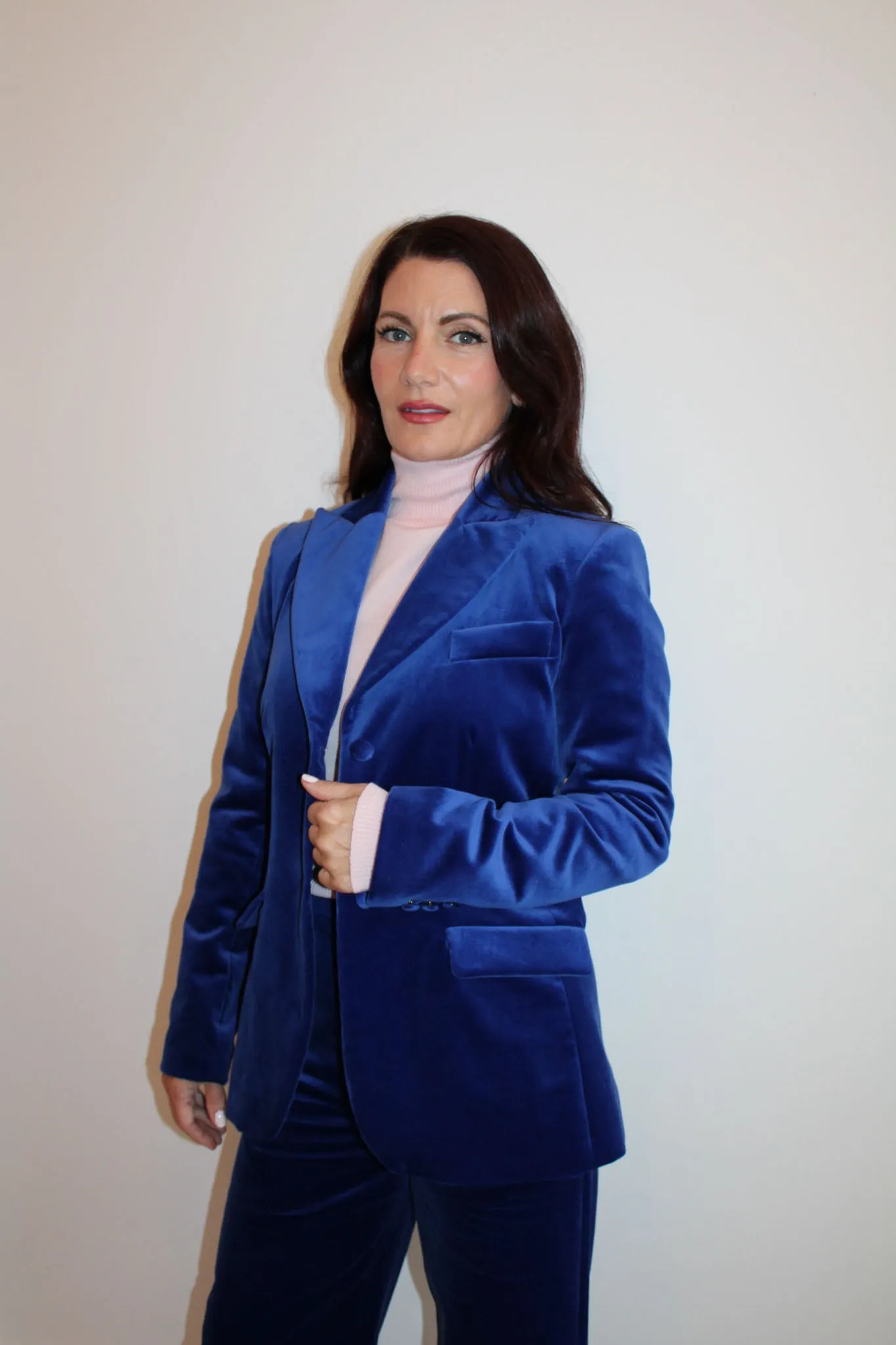 Vivetta - Stretch Velvet Jacket: Blue